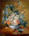 Un bol de Delft avec des fruits Francina Margaretha van Huysum nature morte
